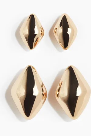 H&M 2 pairs dome earrings