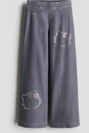 H&M Wide denim-look trousers