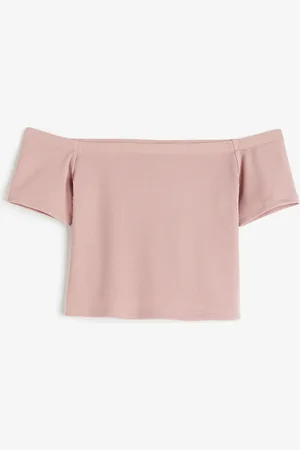 H&M Ribbed off-the-shoulder top