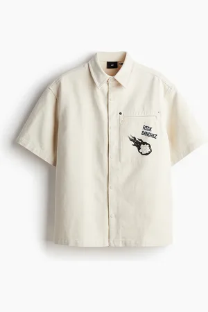 H&M Loose Fit Short-sleeved denim shirt