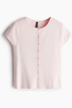 H&M Short-sleeved fine-knit cardigan