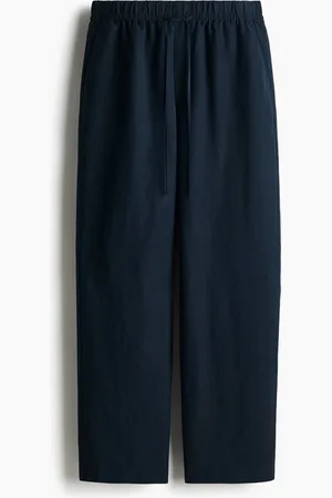 H&M Linen-blend drawstring trousers