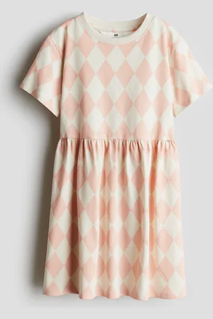 H&M Patterned cotton jersey dress