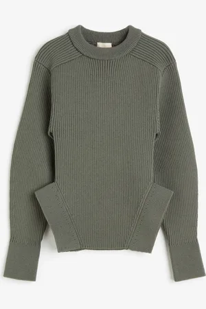 H&M Slit-detail rib-knit jumper