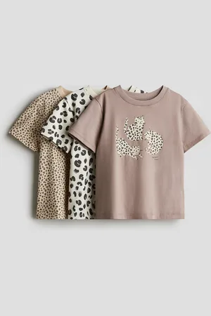 H&M 3-pack printed jersey tops
