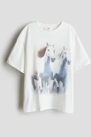 H&M Oversized print-motif T-shirt