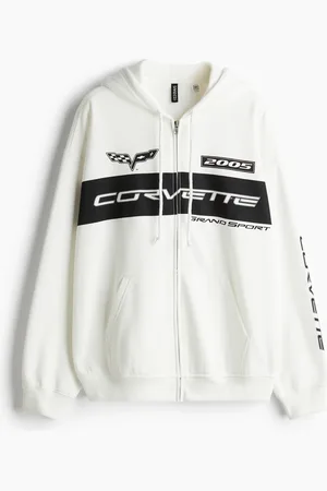 H&M Oversized printed zip-through hoodie
