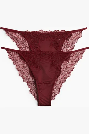 H&M 2-pack microfibre and lace tanga briefs