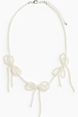 H&M Bow-detail beaded necklace