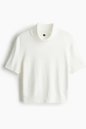 H&M Fine-knit polo-neck top