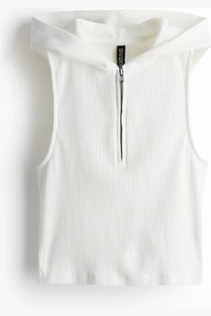 H&M Ribbed sleeveless hoodie