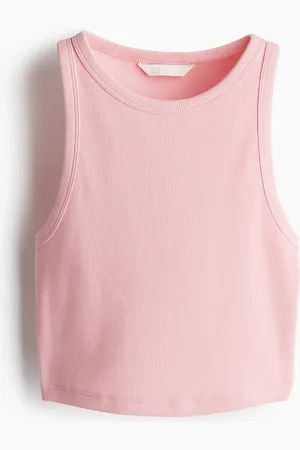 H&M Cropped ribbed vest top