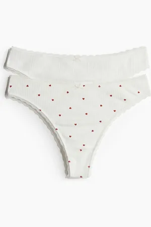 H&M 2-pack pointelle thong briefs