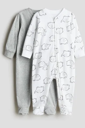H&M 2-pack zip-up sleepsuits