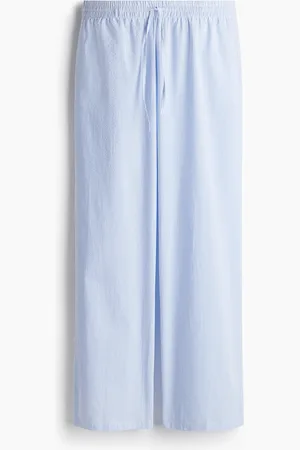 H&M Seersucker drawstring trousers