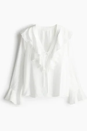 H&M Flounce-trimmed blouse