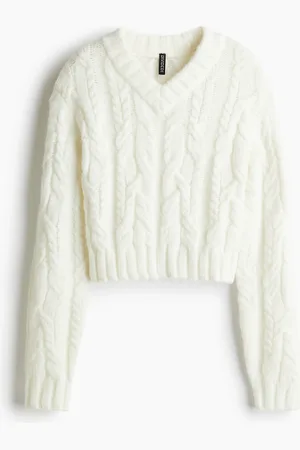 H&M V-neck cable-knit jumper