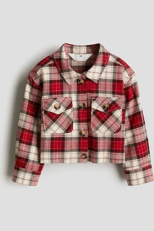 H&M Cropped flannel jacket