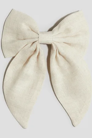 H&M Linen bow hair clip