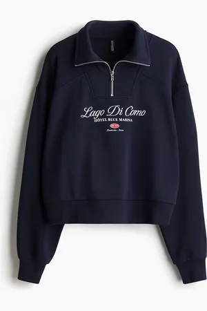 H&M Motif-detail zip-top sweatshirt