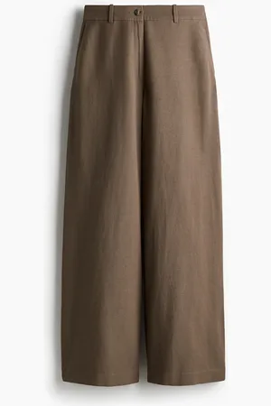 H&M Wide linen-blend trousers