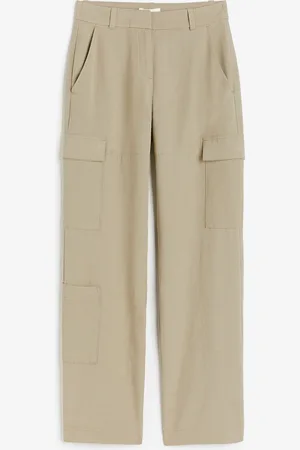 H&M Linen-blend cargo trousers