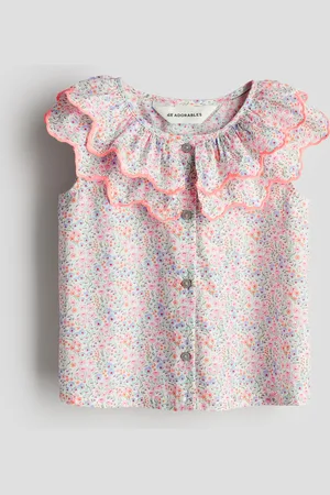 H&M Tiered-collar cotton blouse