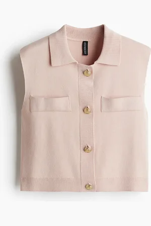 H&M Fine-knit button-front top
