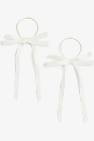 H&M 2-pack bow-detail hair elastics