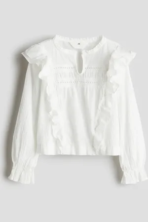 H&M Flounced cotton blouse