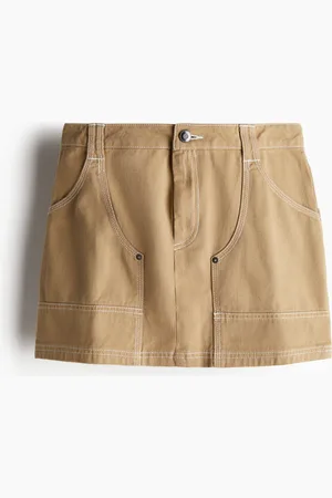 H&M Cotton utility mini skirt