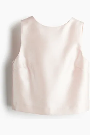 H&M Bow-detail deep-back top