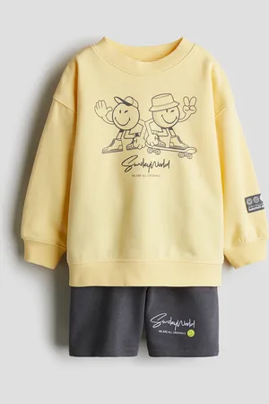H&M 2-piece printed sweatshirt set