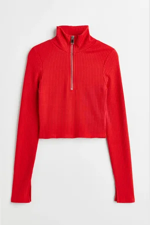 H&M Zip-top rib-knit top