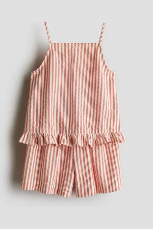 H&M 2-piece cotton strappy top and shorts set