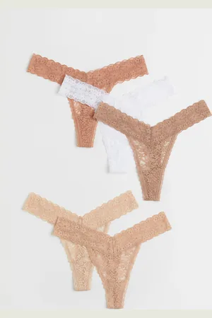 H&M 5-pack lace thong briefs