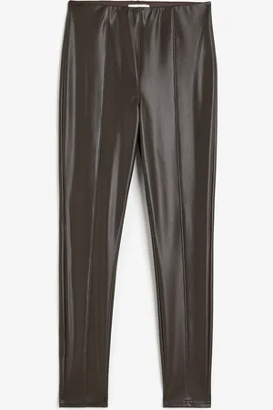 H&M Coated crease-front leggings