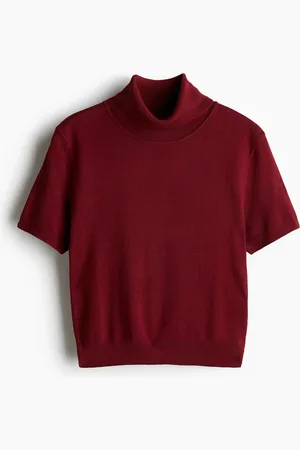 H&M Fine-knit polo-neck top