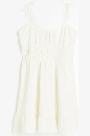 H&M Smocked-waist textured dress