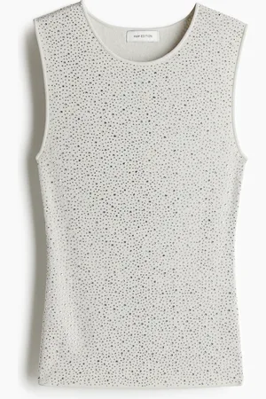 H&M Rhinestone-embellished vest top