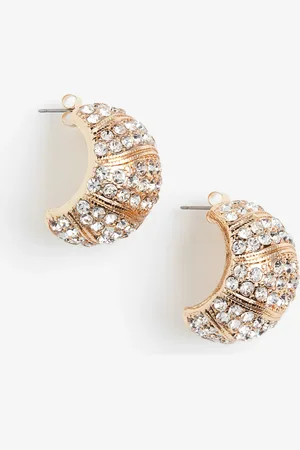H&M Wide rhinestone earrings