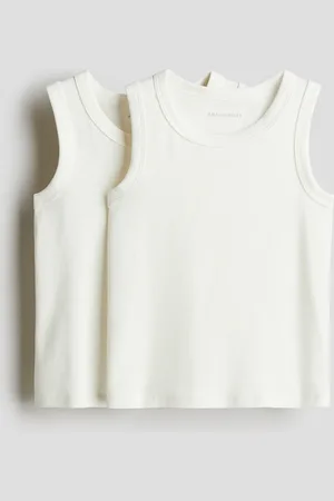 H&M 2-pack pima cotton vest tops