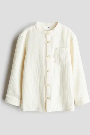 H&M Cotton muslin grandad shirt