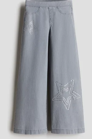 H&M Wide denim-look trousers