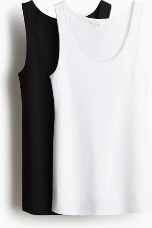 H&M MAMA 2-pack cotton vest tops