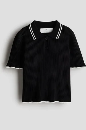 H&M Rib-knit collared top