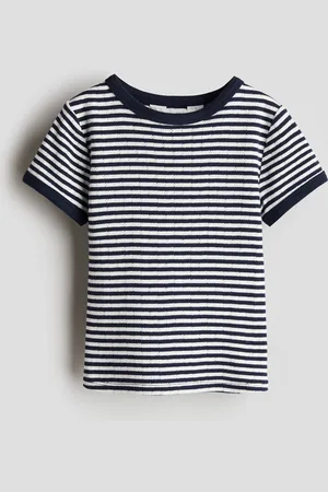 H&M Short-sleeved pointelle jersey top