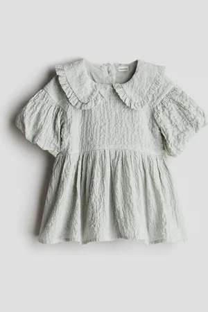 H&M Puff-sleeved cotton dress