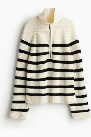 H&M Rib-knit half-zip jumper