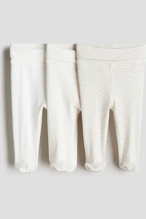 H&M 3-pack foldover-waist leggings
